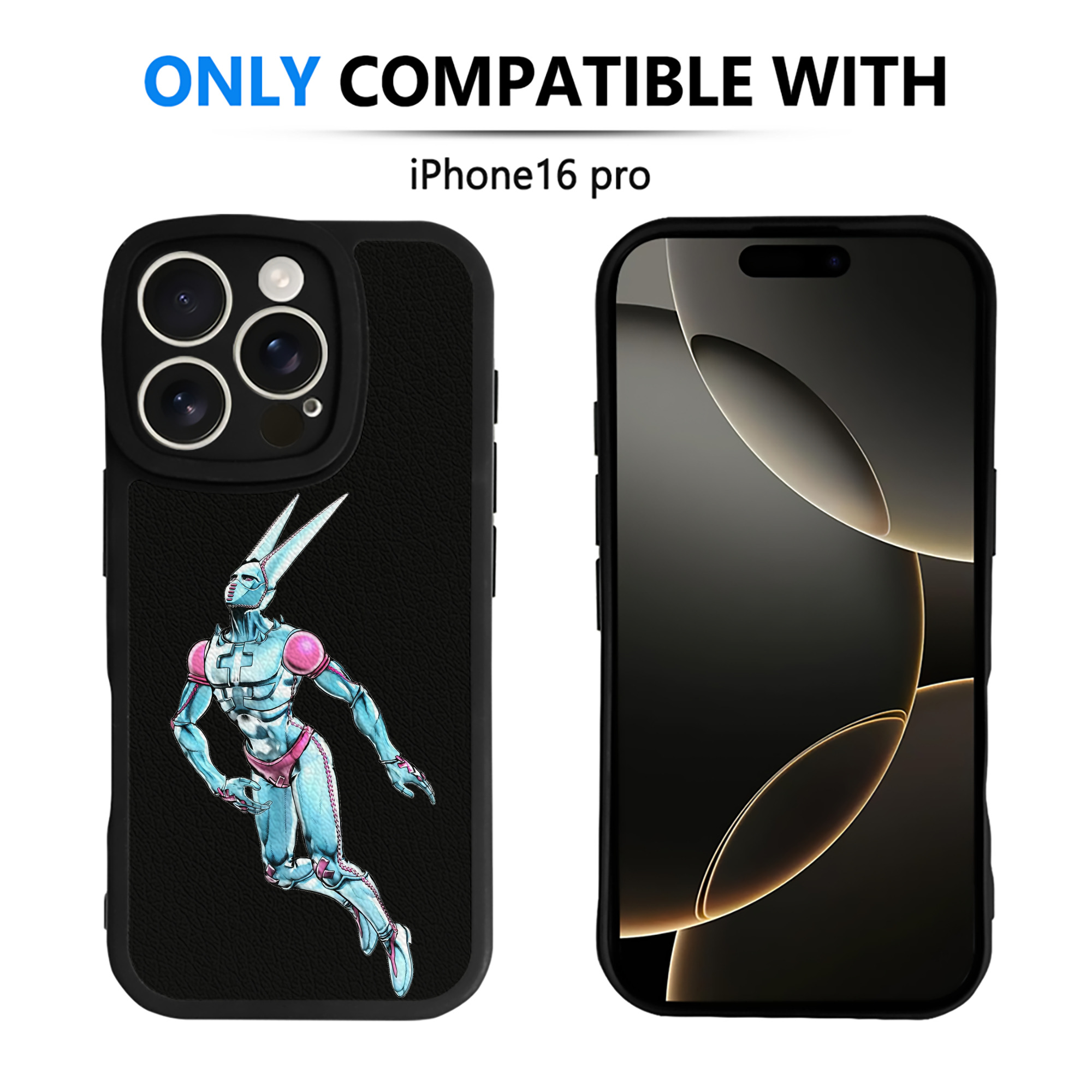 （画像用） ジョジョの奇妙な冒険 JoJo's Bizarre Adventure 【iPhone 16シリーズ対応】シリコンスマホケース（レザー調） 材質：シリコン
